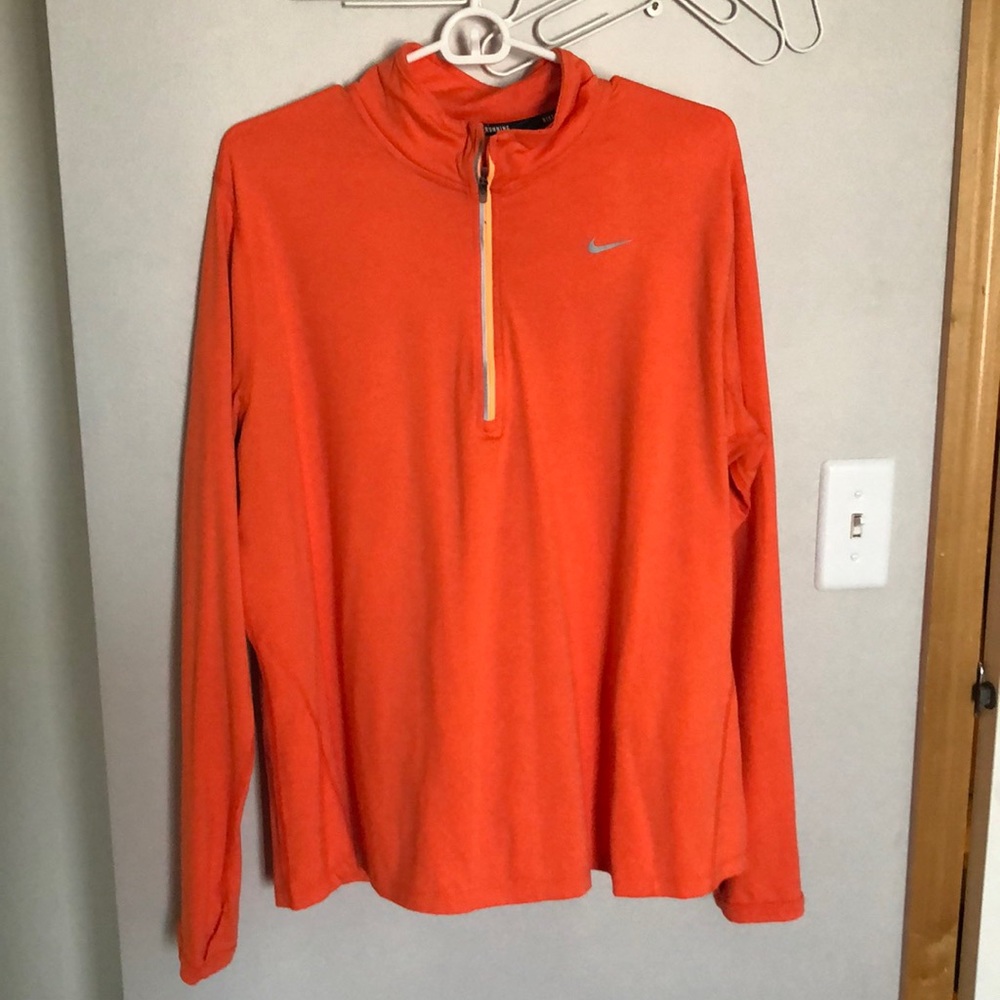 Nike Quarter Zip Longsleeve in Bright Orange